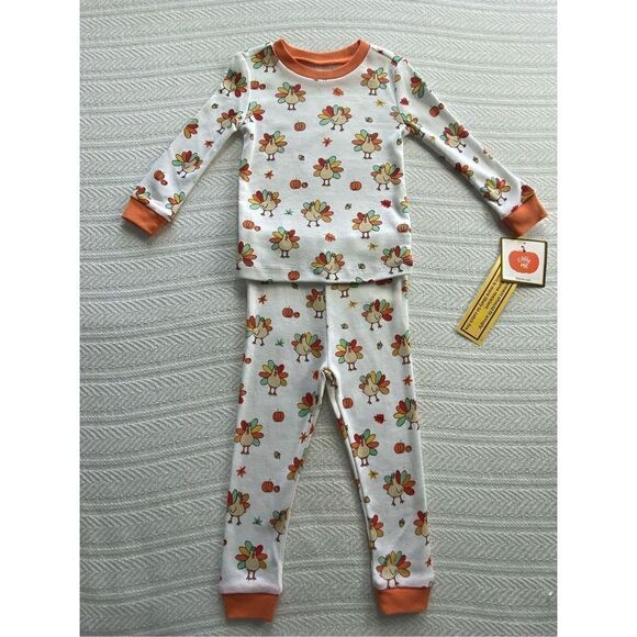 LITTLE ME BOYS 18M 2-Piece Cotton Sleep Thanksgiving Sleep Set - Picture 8 of 8